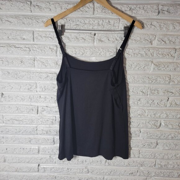 Terra Sky Women Top 1X Plus Camisole Adjustable Spaghetti Strap Black BLA17E - Picture 5 of 8